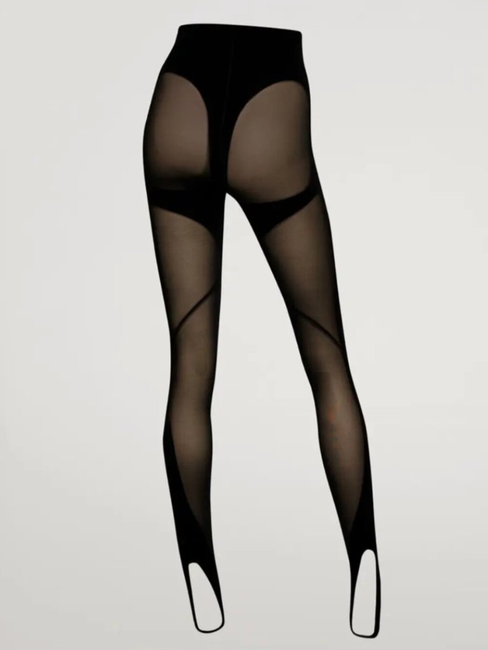 MUGLER X WOLFORD Flock Shaping Leggings Black XS